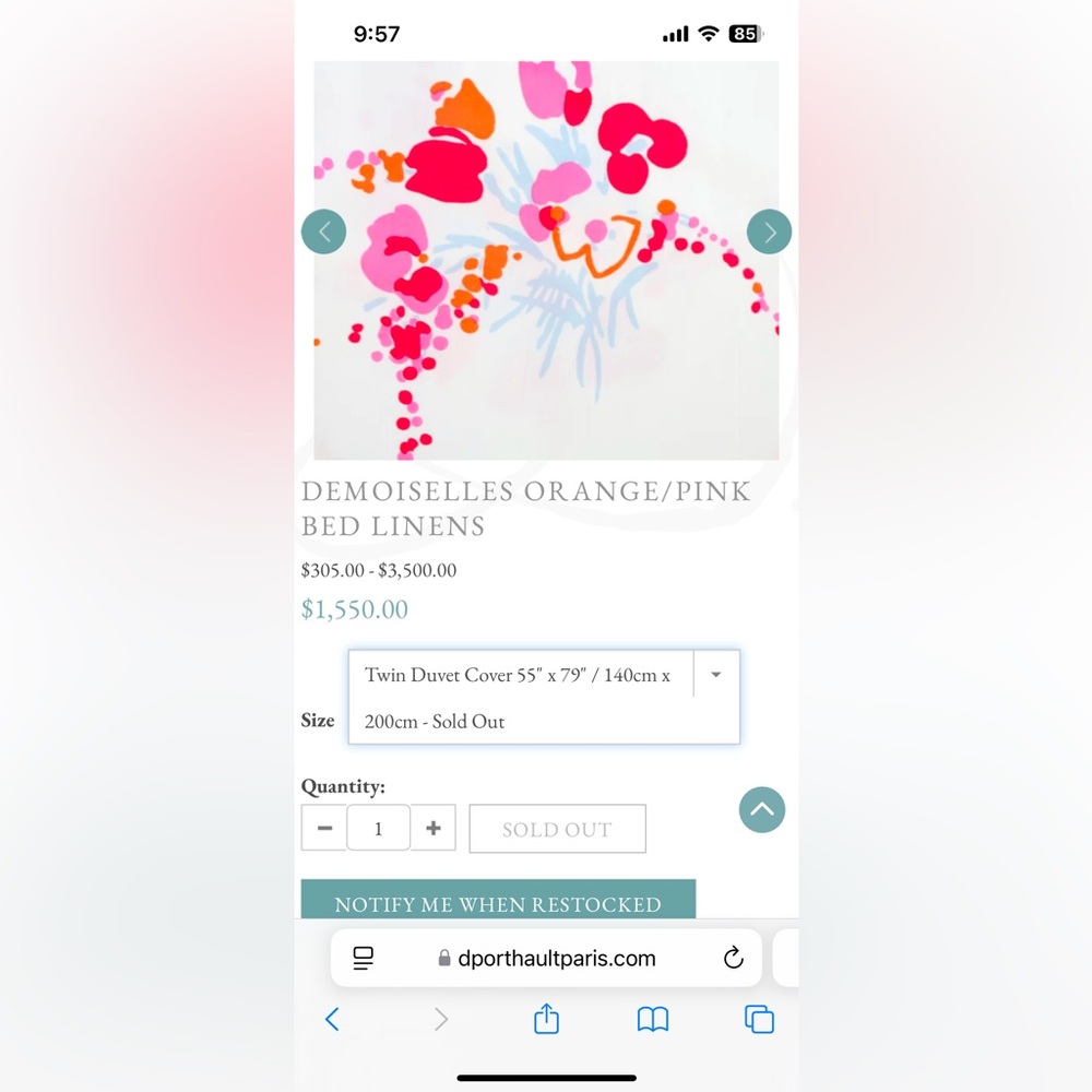 D. Porthault Paris bedding